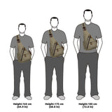 KL928 Canvas Sling Bag - Small Crossbody Backpack Shoulder Casual Daypack Rucksack for Men Women(Large Version,Olive Green)