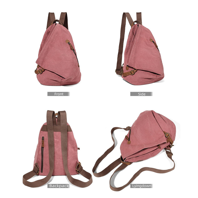 KL928 Canvas Vintage Backpack – Large Casual Daypack Outdoor Travel Rucksack Hiking Backpacks for Men Women
