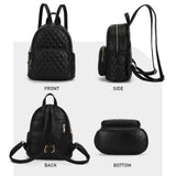 KL928 Quilted Mini Backpack for Women, PU Leather Backpack Purse Designer Satchel Bag, Small Casual Daypack for Ladies
