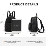 KL928 Quilted Mini Backpack for Women, PU Leather Backpack Purse Designer Satchel Bag, Small Casual Daypack for Ladies