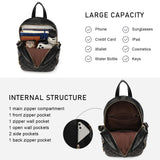 KL928 Quilted Mini Backpack for Women, PU Leather Backpack Purse Designer Satchel Bag, Small Casual Daypack for Ladies