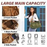 KlaOYer Canvas Messenger Bag Large Hobo Bag Crossbody Shoulder Bag Tote Bag with Pocket for Women and Men (Green)