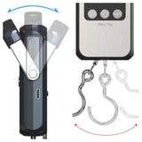 Klau Portable Rechargeable 60 kg / 120 lb Heavy Duty Hanging Scale Luggage Scales with Wide Handle Black for Home Farm Hunting Outdoor
