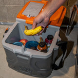 Klein Tools 55600 Work Cooler, 17 - Quart Lunch Box Holds 18 Cans, Keeps Cool 30 Hours, Seats 300 Lb, Tradesman Pro Tough Box