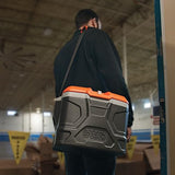 Klein Tools 55600 Work Cooler, 17 - Quart Lunch Box Holds 18 Cans, Keeps Cool 30 Hours, Seats 300 Lb, Tradesman Pro Tough Box