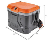 Klein Tools 55600 Work Cooler, 17 - Quart Lunch Box Holds 18 Cans, Keeps Cool 30 Hours, Seats 300 Lb, Tradesman Pro Tough Box