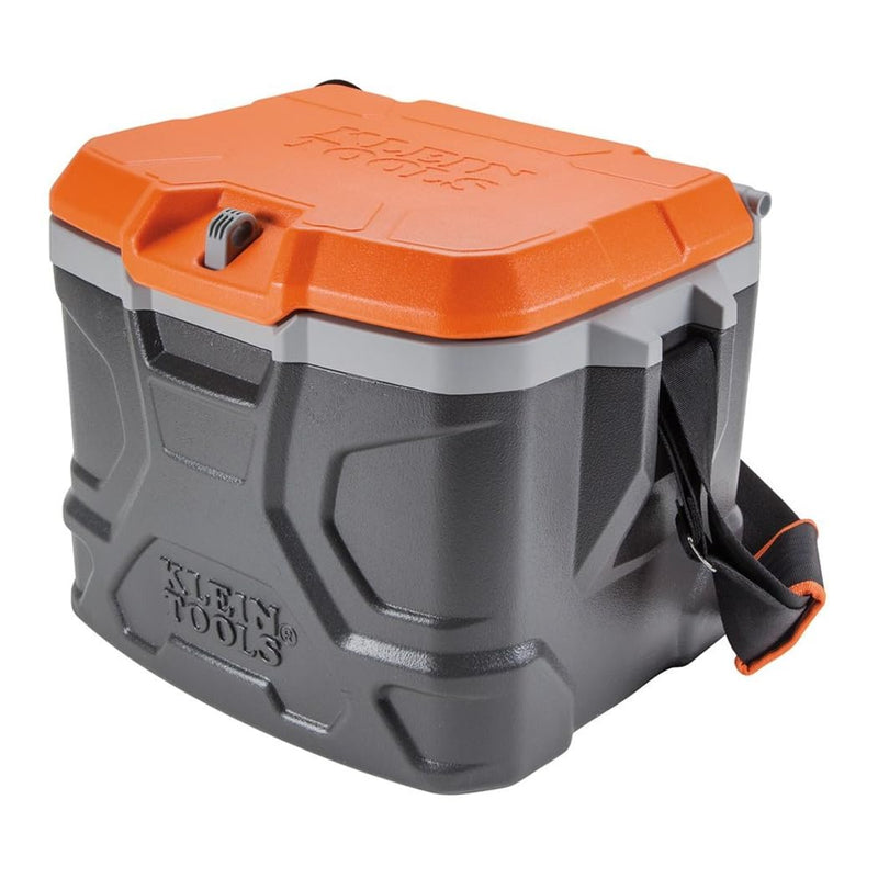 Klein Tools 55600 Work Cooler, 17-Quart Lunch Box Holds 18 Cans, Keeps Cool 30 Hours, Seats 300 Lb, Tradesman Pro Tough Box | Backpacks4Less