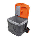 Klein Tools 55600 Work Cooler, 17 - Quart Lunch Box Holds 18 Cans, Keeps Cool 30 Hours, Seats 300 Lb, Tradesman Pro Tough Box