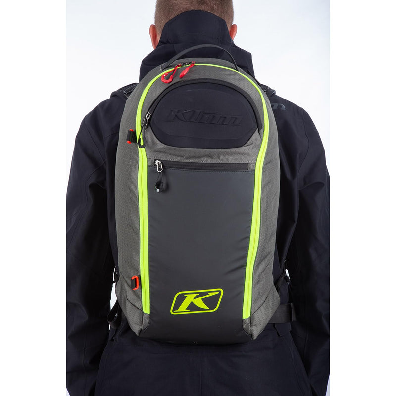 KLIM Krew 16 Pack Technical Snowmobile Backpack - Castlerock - Hi - Vis