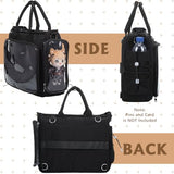 Klyyo Clyro Large Ita Backpack Shoulder Tote Bag Crossbody Handbags Kawaii Black Ita Purse with Clear PVC Insert for Pin Display Kpop Fan Anime (Pins Not Included)