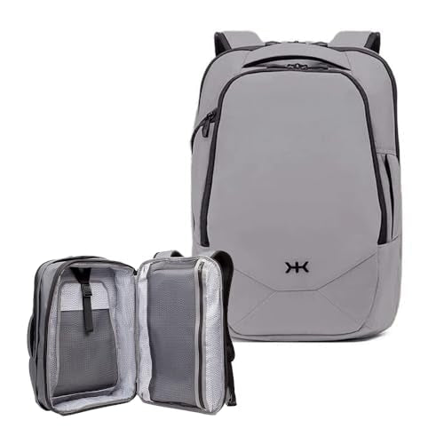 Knack Small Series 2 Laptop Backpack Fits up to 16 Inch Laptops - Knack Bags Carry-On Backpack, TSA Approved, Expandable Travel Backpacks With 2 Day Outfit Capacity, Alloy Gray
