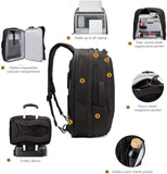 Knack Small Series 2 Laptop Backpack Fits up to 16 Inch Laptops - Knack Bags Carry - On Backpack, TSA Approved, Expandable Travel Backpacks With 2 Day Outfit Capacity, Midnight Black
