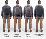 Knack Small Series 2 Laptop Backpack Fits up to 16 Inch Laptops - Knack Bags Carry - On Backpack, TSA Approved, Expandable Travel Backpacks With 2 Day Outfit Capacity, Midnight Black