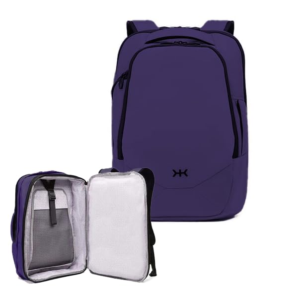 Knack Small Series 2 Laptop Backpack Fits up to 16 Inch Laptops - Knack Bags Carry - On Backpack, TSA Approved, Expandable Travel Backpacks With 2 Day Outfit Capacity, Berry Blue
