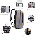 Knack Small Series 2 Laptop Backpack Fits up to 16 Inch Laptops - Knack Bags Carry-On Backpack, TSA Approved, Expandable Travel Backpacks With 2 Day Outfit Capacity, Alloy Gray