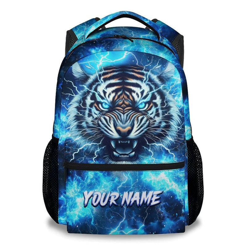 KNOWPHST School Backpack for Boys - Personalized Cool Tiger Bookbag for Teens Kids - 17 Inch Backpacks for Primary Middle College