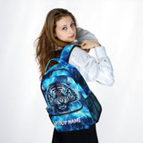 KNOWPHST School Backpack for Boys - Personalized Cool Tiger Bookbag for Teens Kids - 17 Inch Backpacks for Primary Middle College