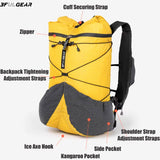 Kokenwa 3F UL GEAR Koala Backpack 20L - Ultra - Lightweight UHMWPE Waterproof Daypack for Men & Women | Hiking & Outdoor Travel