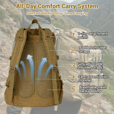 kokkoya Lightweight Tactical Backpacks with Laptop Compartment for Men 40L EDC MOLLE Military Style 17 in Computer with Cup Holder Travel Hiking Daypack