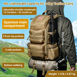 kokkoya Lightweight Tactical Backpacks with Laptop Compartment for Men 40L EDC MOLLE Military Style 17 in Computer with Cup Holder Travel Hiking Daypack