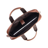 KomalC 16 Inch Leather briefcases Laptop Messenger Bags for Men and Women Best Office Satchel Bag (Tan)