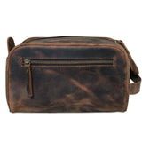 KomalC Travel Toiletry Bag – Premium Leather Dopp Kit for Men & Women with Water - Resistant Lining & Spacious Zippered Organizer