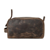 KomalC Travel Toiletry Bag – Premium Leather Dopp Kit for Men & Women with Water - Resistant Lining & Spacious Zippered Organizer