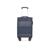 Kono 20 Inch Soft - Sided Carry - On Luggage Airline Approved 20" Spinner Wheels Lightweight Waterproof Suitcase with TSA Lock for Business Travel (Small, Navy Blue)
