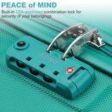 Kono 24 Inch Luggage Suitcase with Spinner Wheels TSA Lock Lightweight PC+ABS Hardside Medium Checked Luggage Durable Rolling Suitcase Turquoise