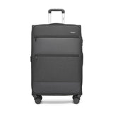 Kono 28 Inch Softside Expandable Checked Luggage with 8 Spinner Wheels TSA Lock Softshell Lightweight Business Travel Suitcase for Men and Women, Black