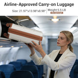 Kono Carry On Luggage 22x14x9 Airline Approved with Spinner Wheels,Lightweight PC+ABS 20 Inch Luggage with TSA Lock,Expandable Hard Shell Carry On Suitcases for Men Women,White