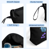 KONSOM Workout Gym Exercise Gifts for Fitness Lovers Personal Trainer Women Female Friends Sister Friend, Small Black Makeup Cosmetic Bag