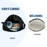 KONSOM Workout Gym Exercise Gifts for Fitness Lovers Personal Trainer Women Female Friends Sister Friend, Small Black Makeup Cosmetic Bag