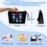 KONSOM Workout Gym Exercise Gifts for Fitness Lovers Personal Trainer Women Female Friends Sister Friend, Small Black Makeup Cosmetic Bag