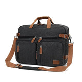koolehaoda 3 in 1 Convertible Briefcase Backpack 17.3 inch Laptop Backpack Case Messenger Bag for Men, Multi-Functional Computer Bag for Travel Bussiness Men Women (Black)