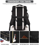 Kopduki Travel Backpack for Women Men, 17.3"x13.4"x7.9" Carry on Backpack TSA Flight Approved Water - resistant Traveling Backpacks with Laptop Compartment Fits 15.6 Inch Laptop Casual daypack College