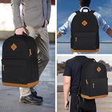 KOPHLY Large Travel Laptop Backpack with USB Charging Port for Men and Women, Classic School Backpack for Boys and Girls, Work Bag(18Inches/Black)
