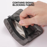 KOSMCCO RFID Blocking Clip Stash Pocket, Compact Hidden Travel Belt Wallet for Cards & Cash - Slim Pickpocket - Proof Design for Everyday Carry, Grey
