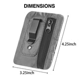 KOSMCCO RFID Blocking Clip Stash Pocket, Compact Hidden Travel Belt Wallet for Cards & Cash - Slim Pickpocket - Proof Design for Everyday Carry, Grey