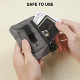 KOSMCCO RFID Blocking Clip Stash Pocket, Compact Hidden Travel Belt Wallet for Cards & Cash - Slim Pickpocket - Proof Design for Everyday Carry, Grey