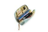 Kososuru Small Makeup Bag for Purse Portable Waterproof Cosmetic Bag Travel Makeup Pouch for Women (Sky blue, Square)