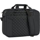 KROSER 17 Inch Expandable Laptop Bag for Men and Women - Waterproof Computer Case With Anti-Theft, Messenger Shoulder Briefcase for Business, Office, Travel - Black