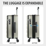 KROSER Carry On Luggage with Spinner Wheels & Built - in TSA Lock, Expandable Top Opening Hard Shell Suitcase Large Capacity Durable Rolling Luggage with USB Port, Carry - On 20 - Inch, Champagne