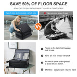 KROSER Carry On Luggage with Spinner Wheels & Built - in TSA Lock, Expandable Top Opening Hard Shell Suitcase Large Capacity Durable Rolling Luggage with USB Port, Carry - On 20 - Inch, Black