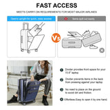 KROSER Hardside Expandable Carry On Luggage 22x14x9 Airline Approved With Front Business Pockets, 20 Inch Suitcases with Wheels, Carry on Suitcase with TSA Lock & USB Port, Navy