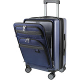 KROSER Hardside Expandable Carry On Luggage 22x14x9 Airline Approved With Front Business Pockets, 20 Inch Suitcases with Wheels, Carry on Suitcase with TSA Lock & USB Port, Navy