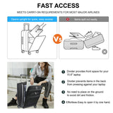 KROSER Hardside Expandable Carry On Luggage 22x14x9 Airline Approved With Front Business Pockets, 20 Inch Suitcases with Wheels, Carry on Suitcase with TSA Lock & USB Port, Black