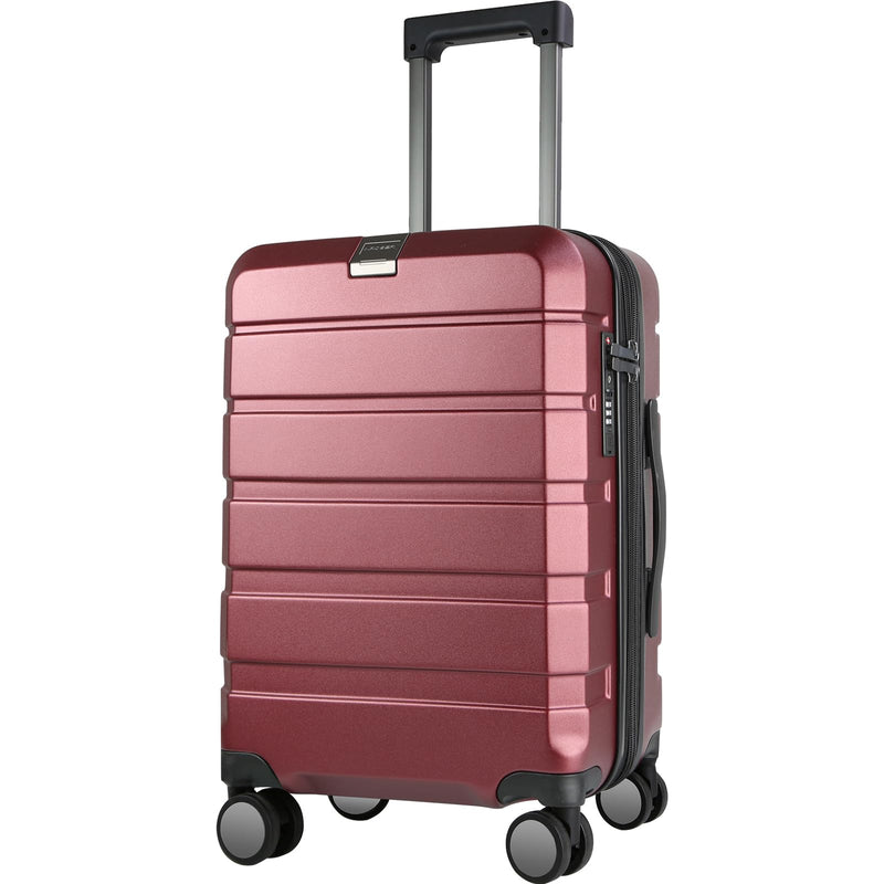 KROSER Hardside Expandable Carry On Luggage with Spinner Wheels & Built - in TSA Lock, Durable Suitcase Rolling Luggage with USB Port, Carry - On 20 - Inch, Burgundy