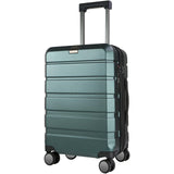 KROSER Hardside Expandable Carry On Luggage with Spinner Wheels & Built - in TSA Lock, Durable Suitcase Rolling Luggage with USB Port, Carry - On 20 - Inch, Dark Green