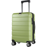 KROSER Hardside Expandable Carry On Luggage with Spinner Wheels & Built - in TSA Lock, Durable Suitcase Rolling Luggage with USB Port, Carry - On 20 - Inch, Green